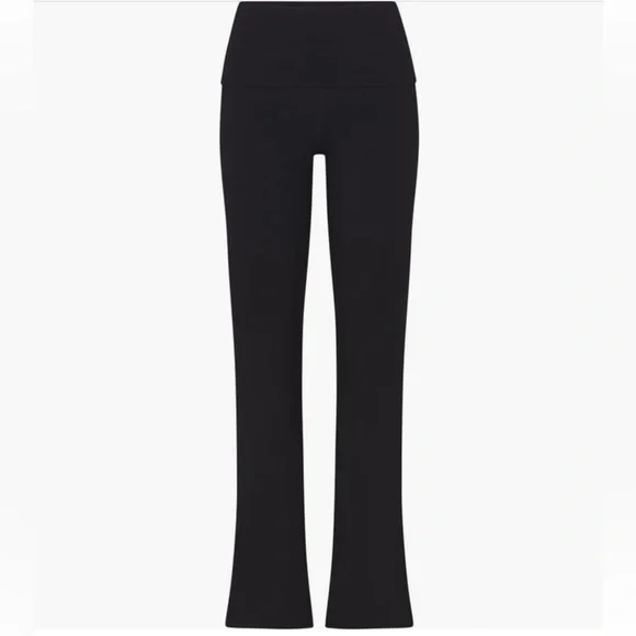 SKIMS Cotton Jersey Foldover Pant | Soot | Size S - Picture 4 of 7